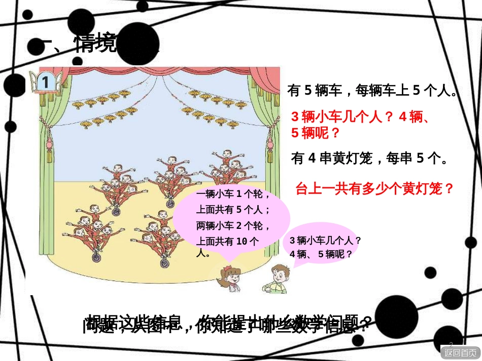 二年级数学上册 第二单元 信息窗1 5的乘法口诀课件 青岛版_第2页