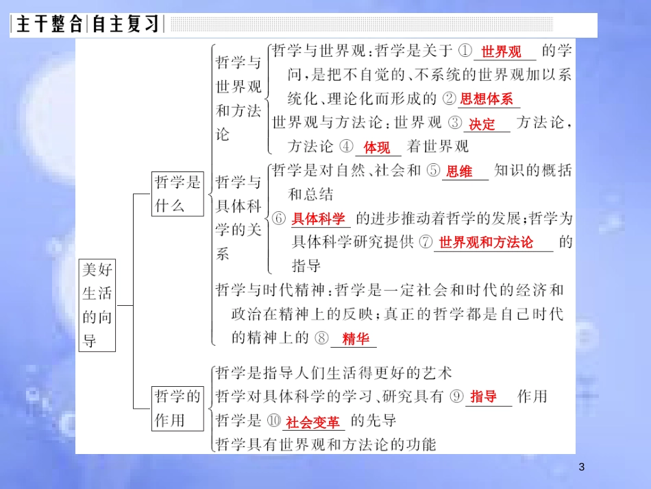 高考政治一轮复习 第一单元 生活智慧与时代精神 课时1 美好生活的向导（含哲学与时代精神）课件 新人教版必修4_第3页