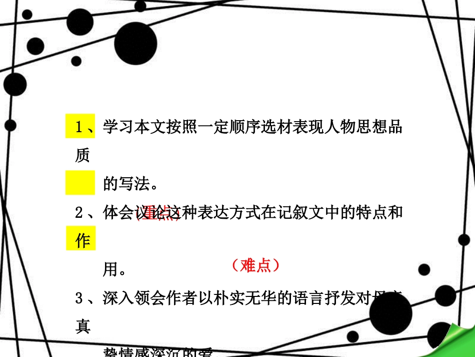 八年级语文上册 3.11 回忆我的母亲课件 苏教版_第3页