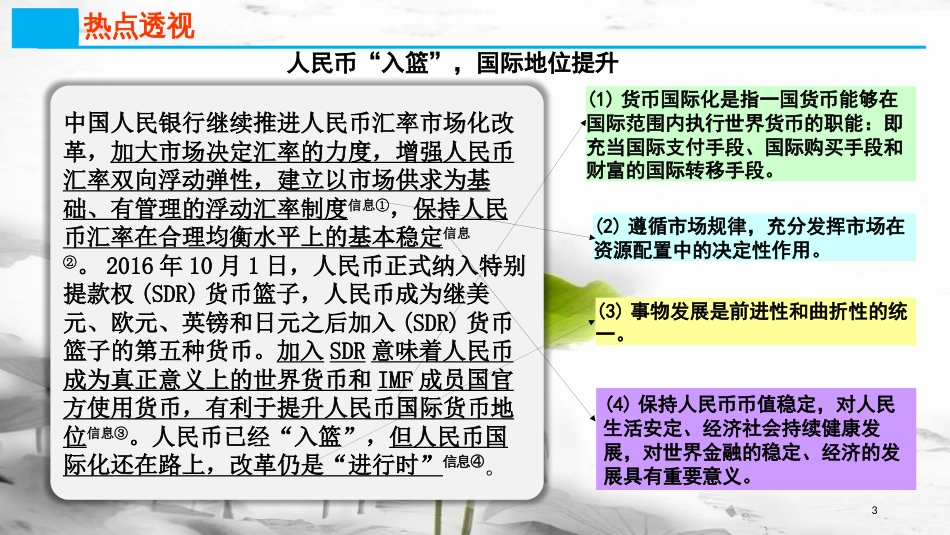 高考政治第一单元生活与消费课时1神奇的货币热点突破人民币“入篮”，国际地位提升课件新人教版必修1_第2页