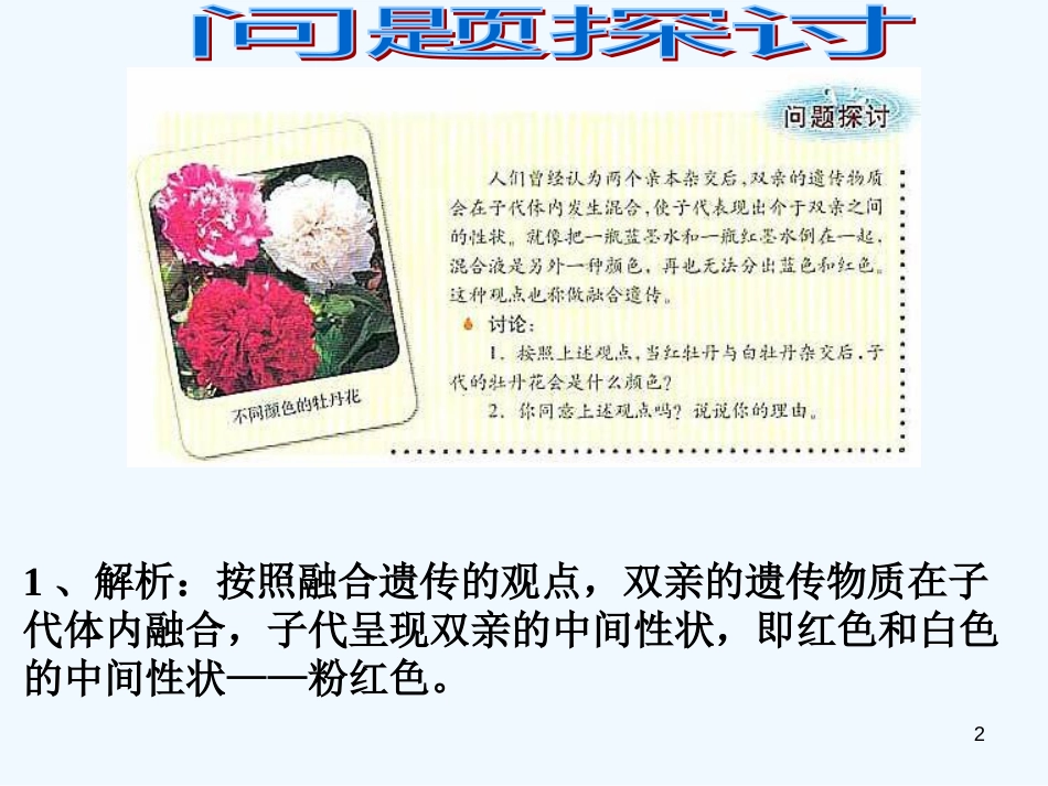 高中生物 1.1《孟德尔的豌豆杂交实验》课件1 新人教版必修2_第2页