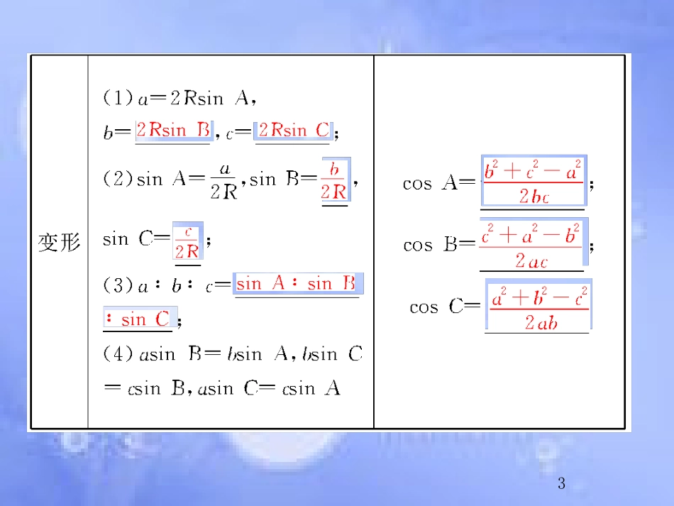 高考数学总复习 4.7 正弦定理、余弦定理课件 文 新人教B版_第3页