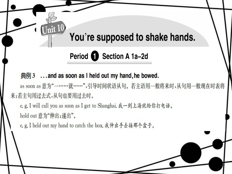 九年级英语全册 Unit 10 You’re supposed to shake hands_第3页