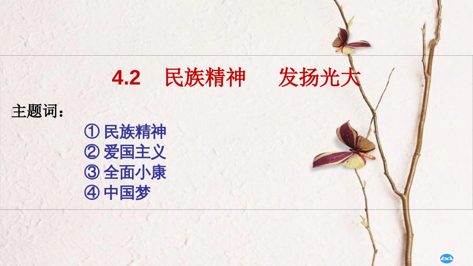 九年级政治全册 第四单元 情系中华 放眼未来 4.2 民族精神 发扬光大课件 粤教版_第2页