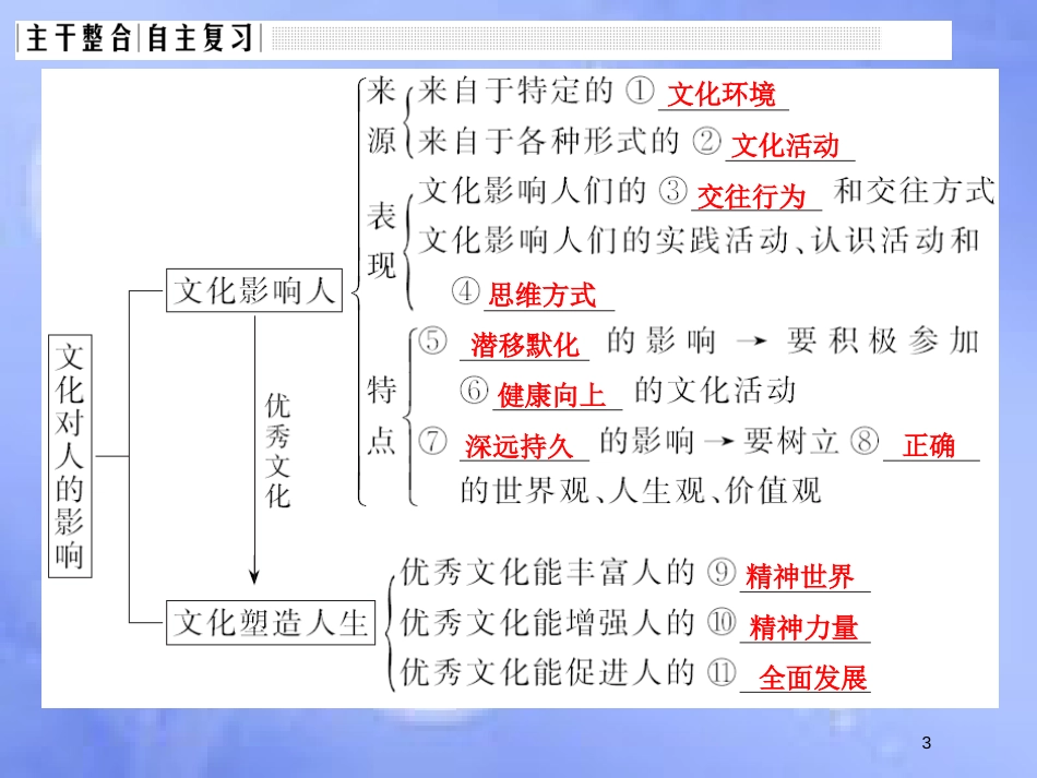 高考政治一轮复习 第一单元 文化与生活 课时2 文化对人的影响课件 新人教版必修3_第3页
