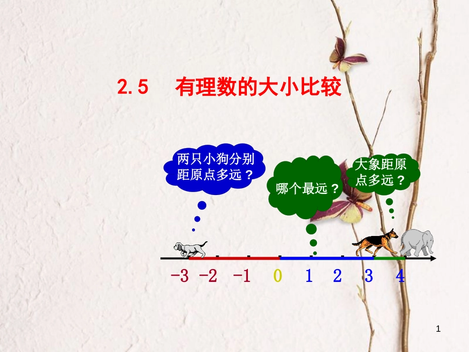七年级数学上册 2.5 有理数的大小比较教学课件 （新版）华东师大版_第1页