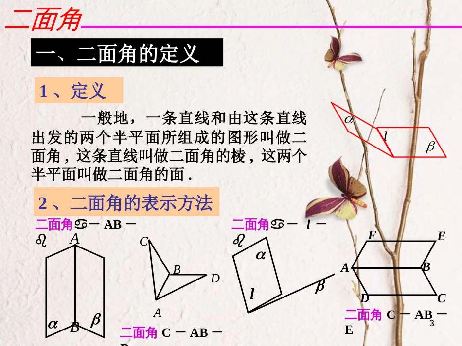 江苏省宿迁市高中数学 第1章 立体几何初步 1.2.4 平面与平面的位置关系 面面垂直的判定1课件 苏教版必修2_第3页