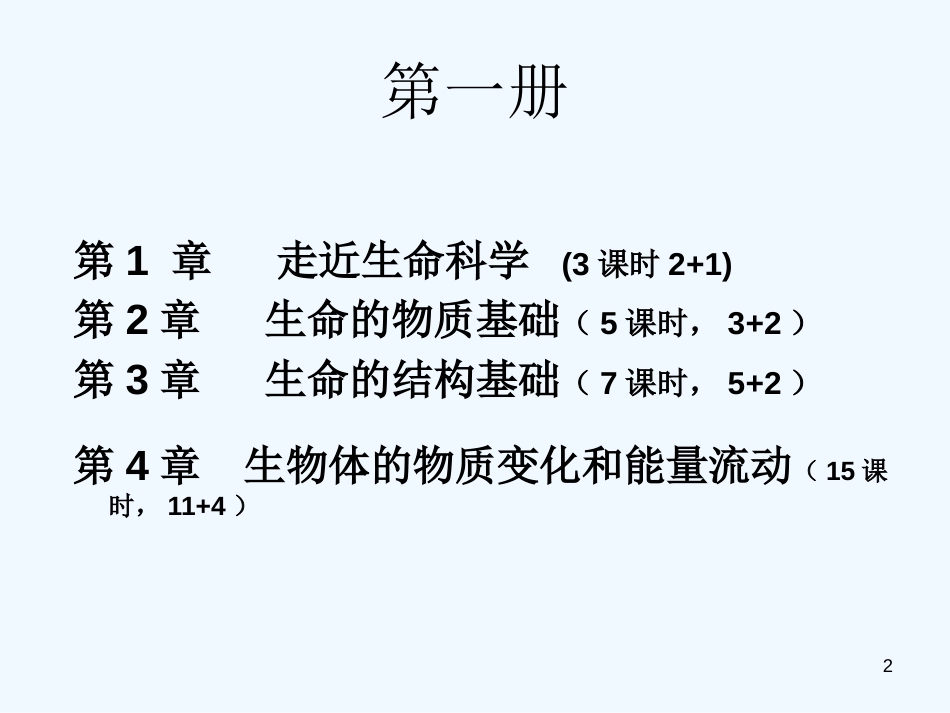 高中生物 第1 章 走近生命科学 备课指导课件（1）沪科版第一册_第2页