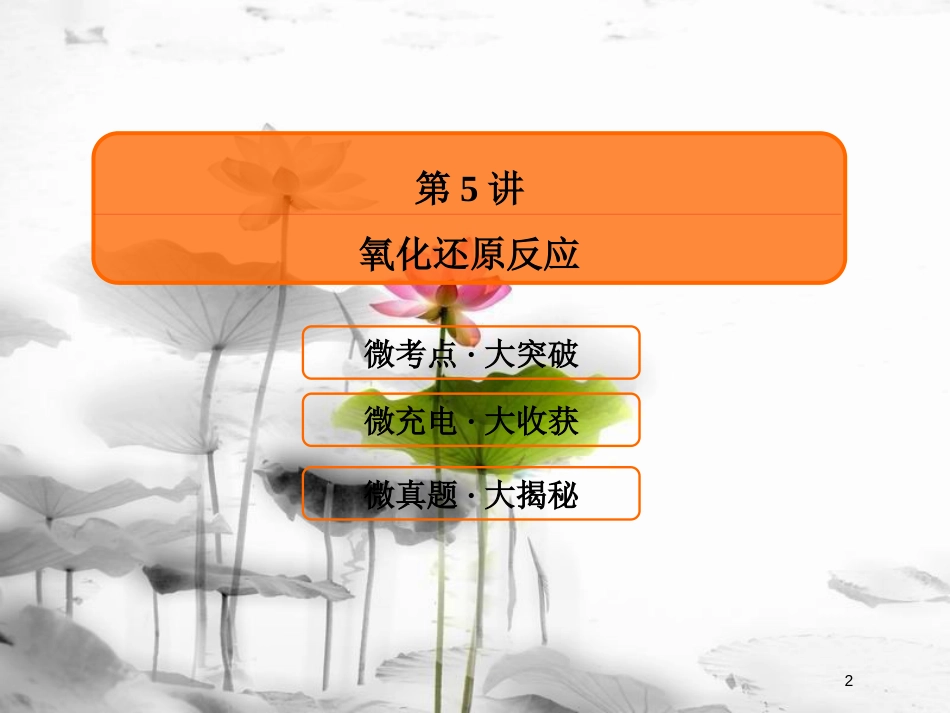 （新课标）高考化学大一轮复习5氧化还原反应课件新人教版_第2页