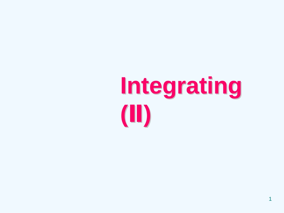 高中英语 Unit 3《Integrating Ⅱ》课件 新人教版选修10_第1页