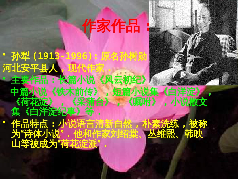 高中语文《荷花淀》课件2 北京版必修4_第2页