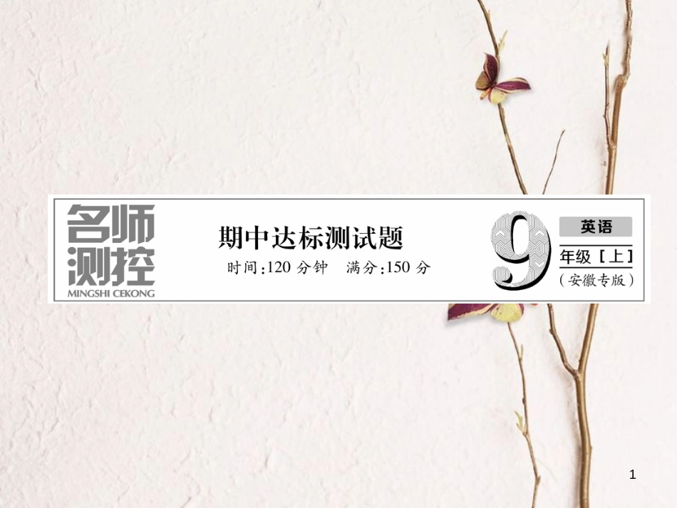 （安徽专版）九年级英语全册期中达标测试卷习题课件（新版）人教新目标版_第1页