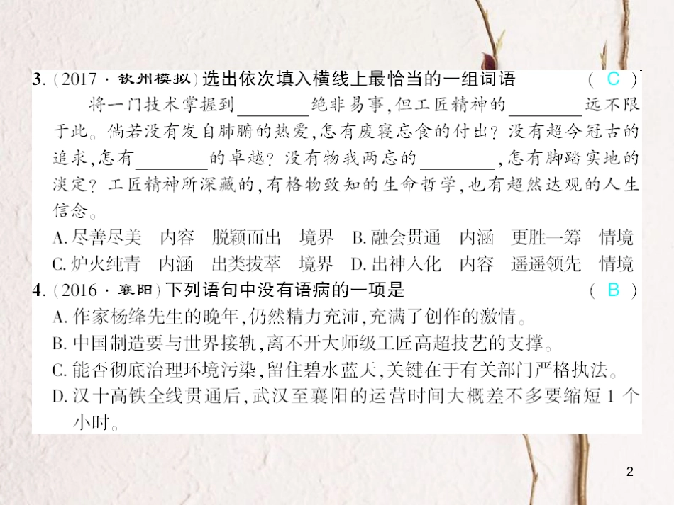 广西北部湾九年级语文上册 第四单元 13 事物的正确答案不止一个习题课件 （新版）新人教版_第2页