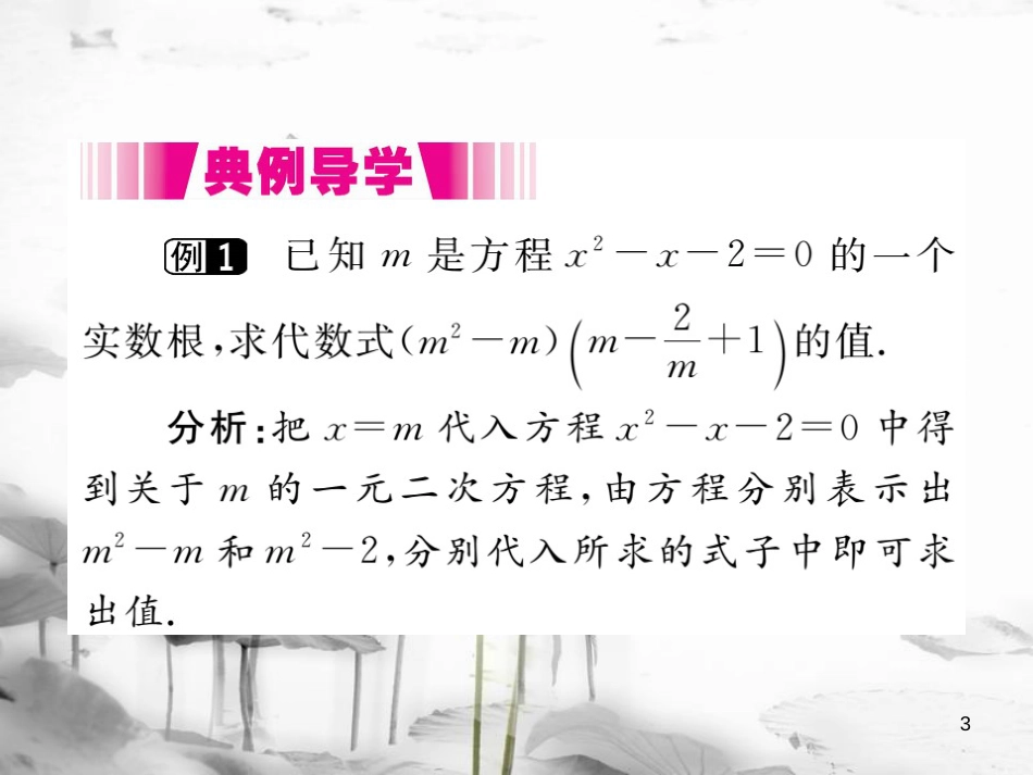 （江西专用）九年级数学上册2.1认识一元二次方程第2课时一元二次方程的解及其估算讲练课件（新版）北师大版_第3页
