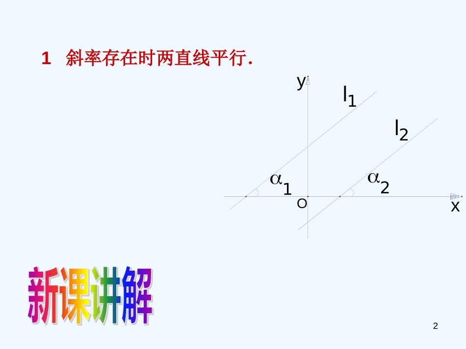 高中数学 3.1.2 两条直线平行与垂直的判定精品课件 新人教版必修_第2页