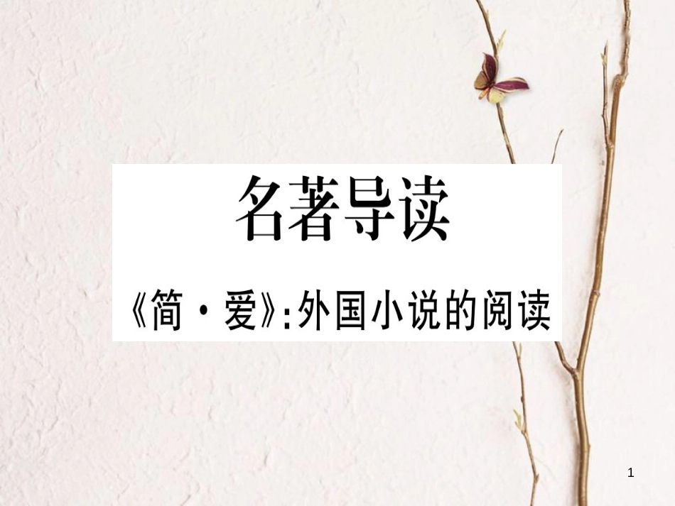 （贵州专版）九年级语文下册名著导读《简爱》外国小说的阅读课件新人教版_第1页