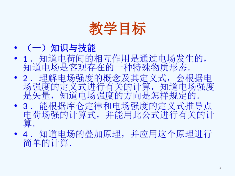 高中物理 电场强度课件3 新人教版选修3_第3页