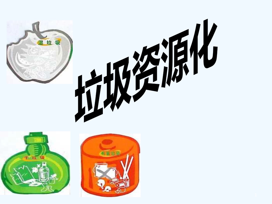 高中化学 4.3《垃圾资源化》课件1 新人教版选修1_第1页