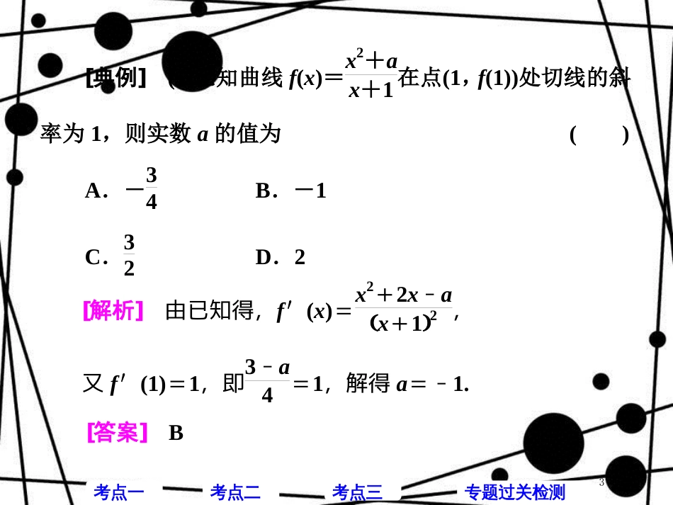 高考数学二轮复习 第一部分 层级二 75分的重点保分题精析精研 保分专题（三）导数的简单应用课件 文_第3页