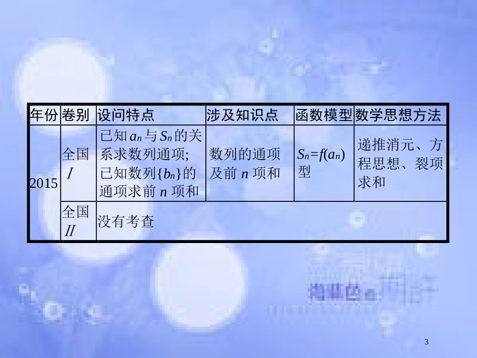 高考数学二轮复习 第二部分 专题四 数列 4.2.1 数列大题课件 理_第3页