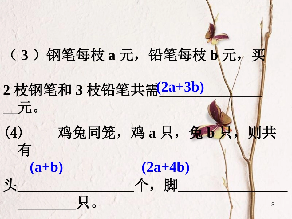 七年级数学上册 3.1 列代数式 3.1.2 代数式教学课件1 （新版）华东师大版_第3页