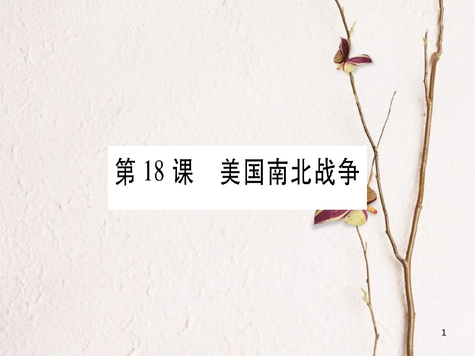（广西专版）九年级历史上册第18课美国南北战争习题课件新人教版_第1页