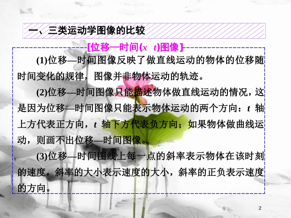 （新课标）高考物理总复习 第一章 直线运动 第4课时 运动学图像问题（题型研究课）课件_第2页