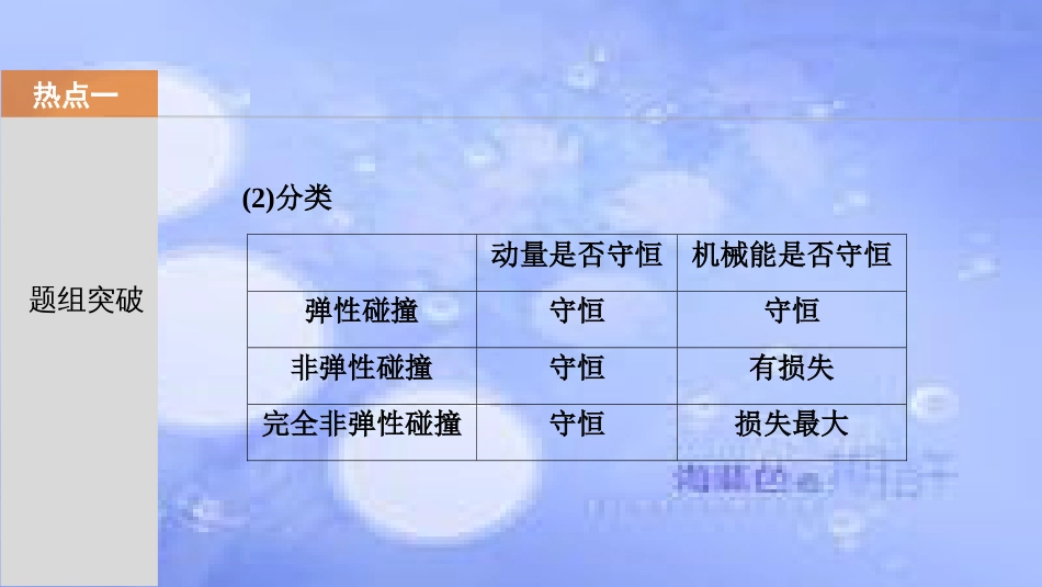 高考物理一轮复习 第六章 动量 第二讲 碰撞、反冲与动量守恒定律课件_第3页