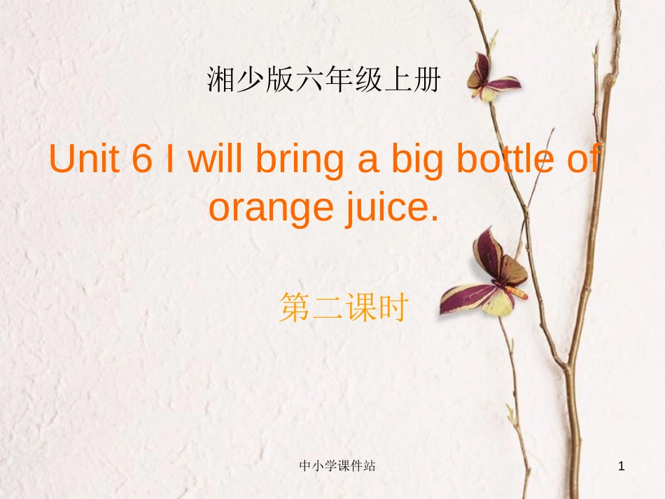 六年级英语上册 Unit 6 I will bring a big bottle of orange juice课件2 湘少版_第1页