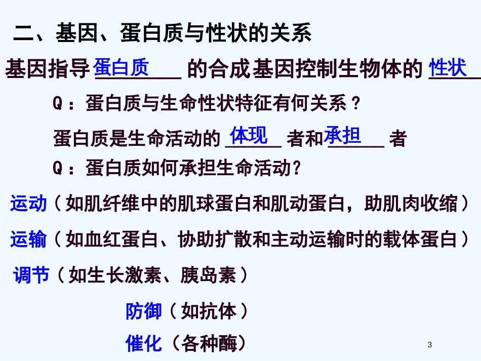 高中生物《第四章 第二节 基因对性状的控制》课件5 新人教版必修2_第3页