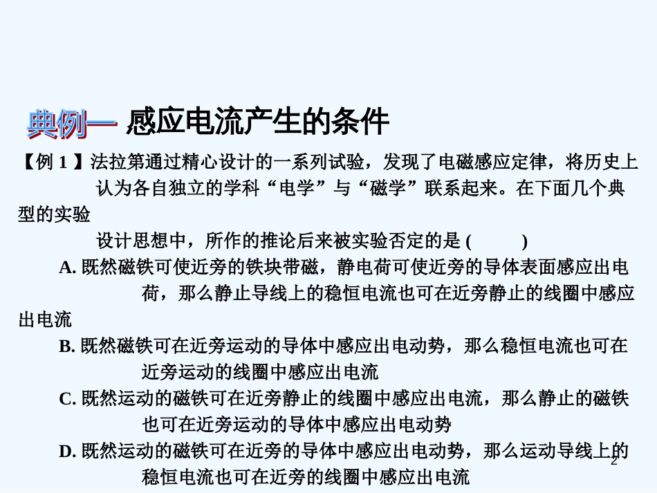 高中物理 9.1电磁感应现象 楞次定律基础课件_第2页