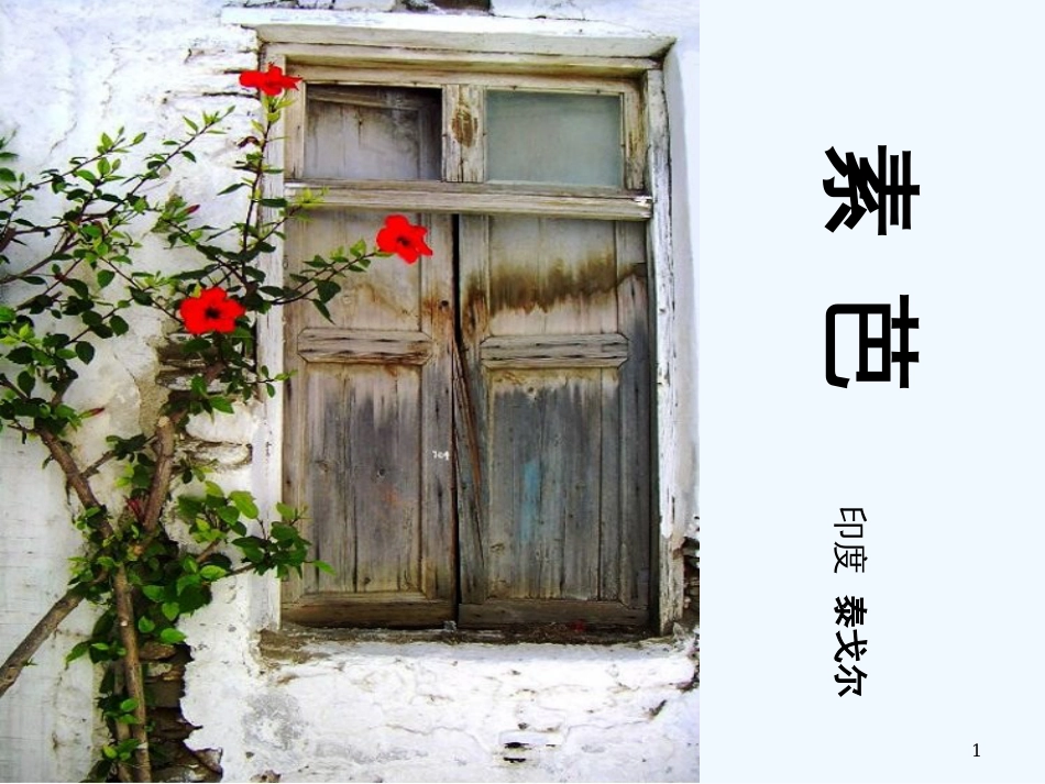 高中语文《素芭》课件4 新人教版选修_第1页