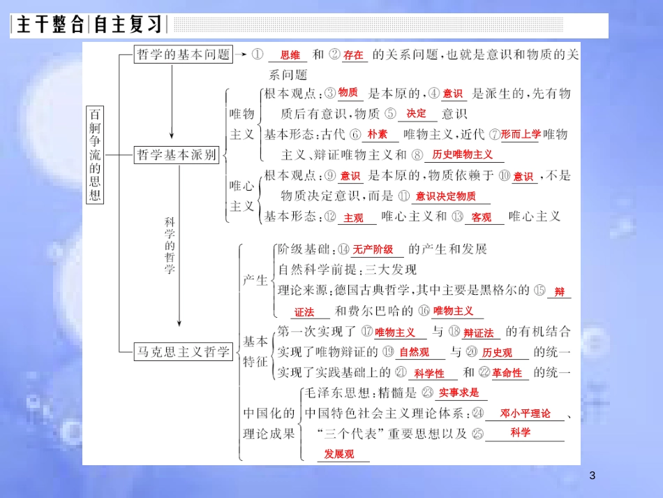 高考政治一轮复习 第一单元 生活智慧与时代精神 课时2 百舸争流的思想（含马克思主义哲学）课件 新人教版必修4_第3页