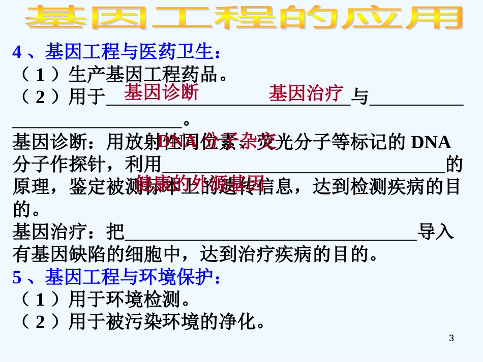 高中生物 6.2.2《基因工程及其应用》课件 新人教版必修2_第3页