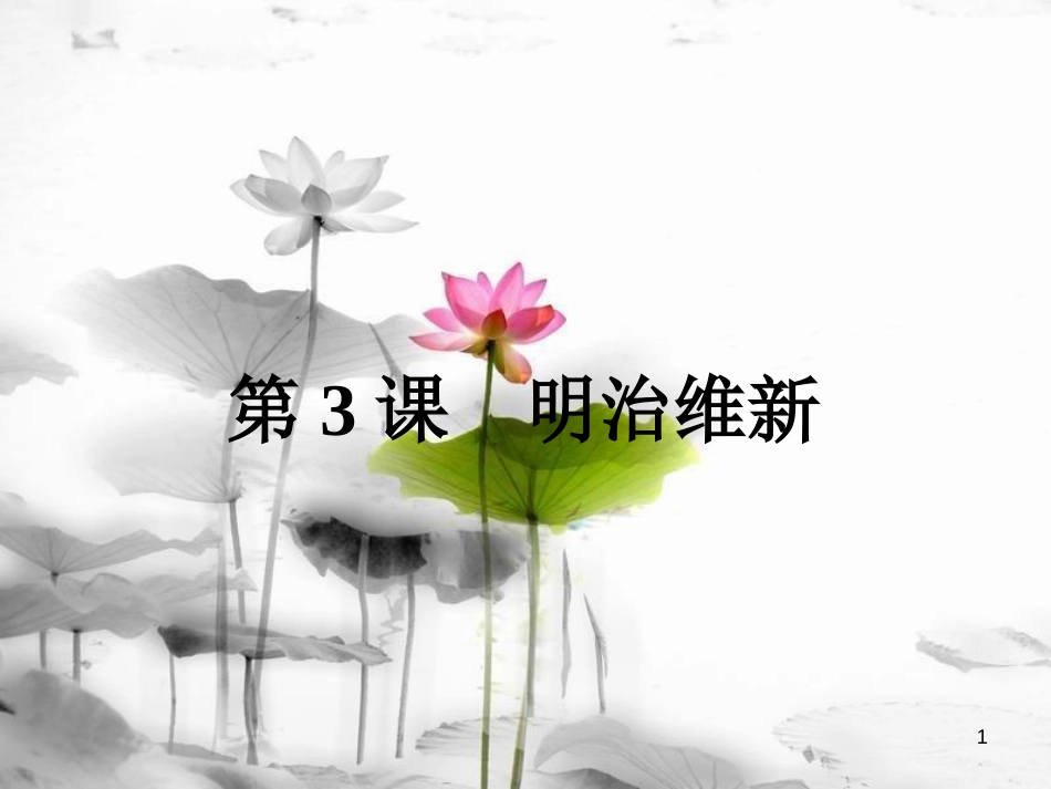 高中历史 第八单元 日本明治维新 第3课 明治维新课件 新人教版选修1_第1页