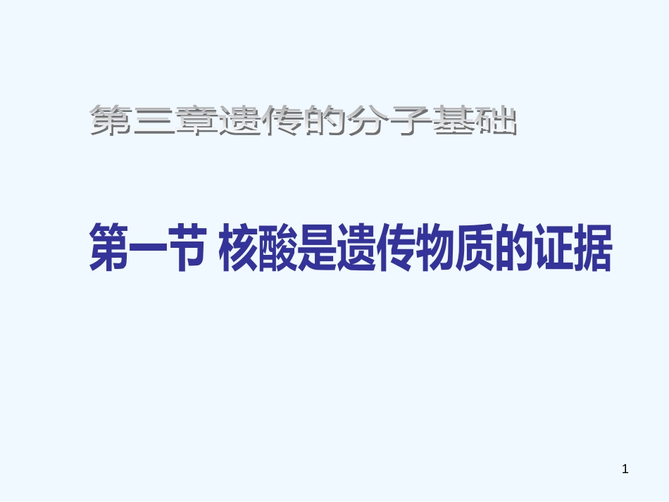 高中生物《核酸是遗传物质的证据》课件4 浙科版必修2_第1页