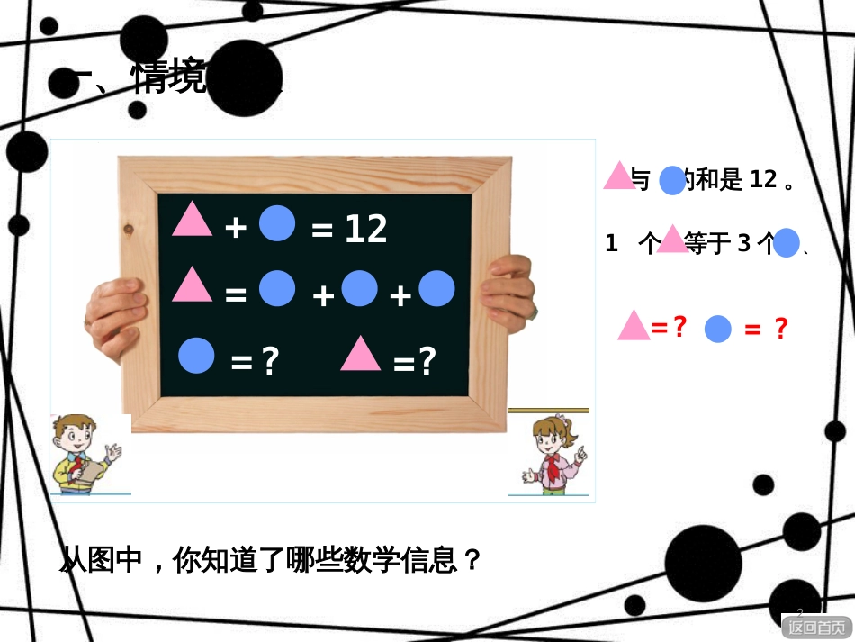 三年级数学上册 第五单元 等量代换（智慧广场）教学课件 青岛版_第2页