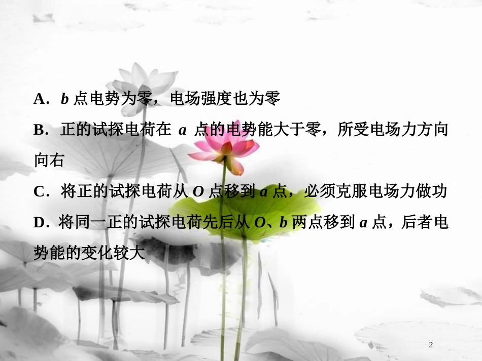 （新课标）高考物理一轮复习 第七章 静电场 第二节 电场能的性质随堂达标巩固落实课件_第2页
