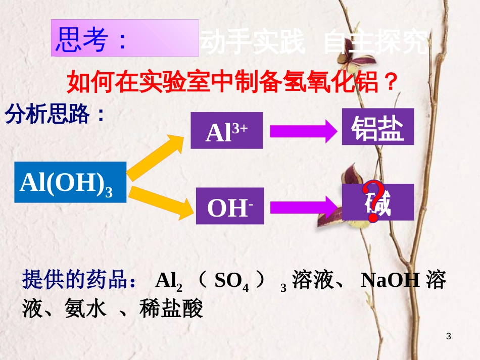 辽宁省北票市高中化学 第三章 金属及其化合物 3.2 氢氧化铝课件 新人教版必修1_第3页