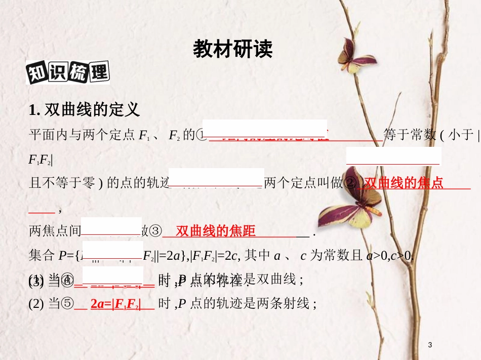 （北京专用）2019版高考数学一轮复习第九章平面解析几何第六节双曲线课件文_第3页