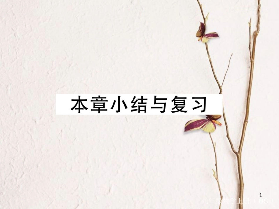 （河南专版）九年级数学上册第一章特殊平行四边形本章小结与复习习题讲评课件（新版）北师大版_第1页