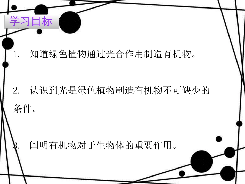 七年级生物上册 第三单元 第四章 绿色植物是生物圈中有机物的制造者课件 （新版）新人教版_第2页