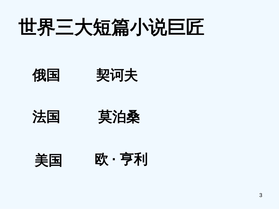 高中语文《最后的常春藤叶》课件 鲁人教版必修3_第3页