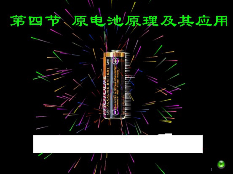 高中化学 第4章 原电池原理及其应用课件 新人教版选修4_第1页