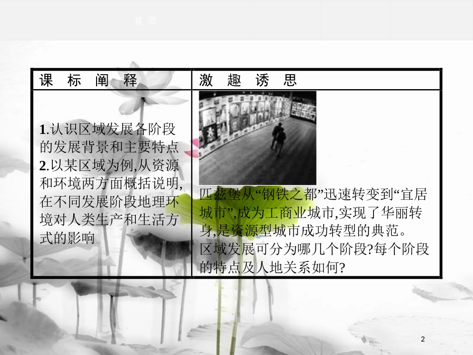 高中地理 第一单元 区域地理环境与人类活动 1.3 区域发展阶段与人类活动课件 鲁教版必修3_第2页