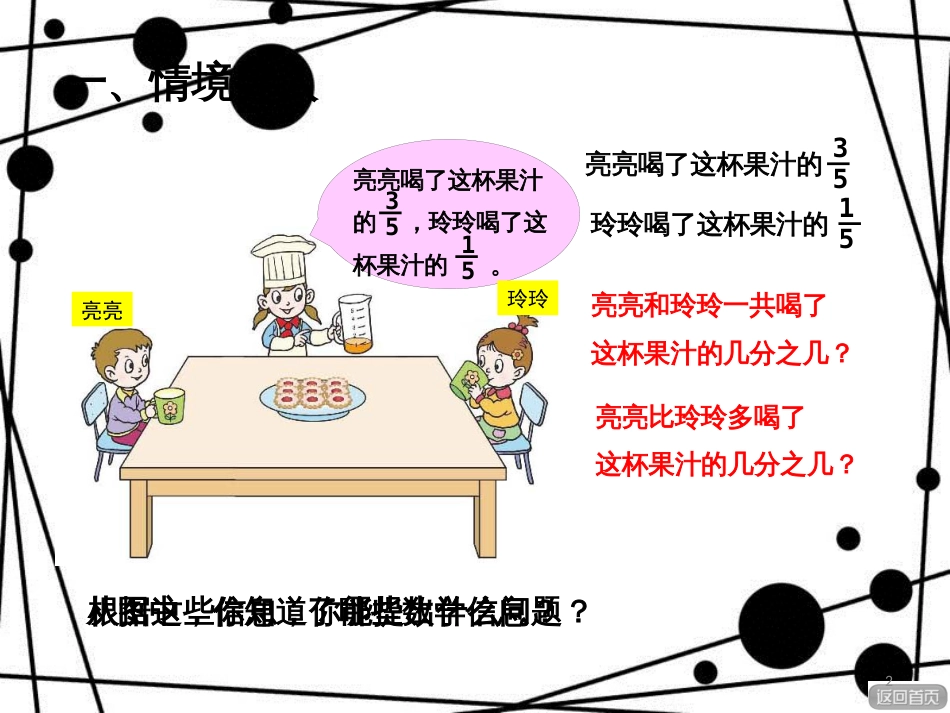 三年级数学上册 第九单元 信息窗3 简单的分数加减法课件 青岛版_第2页