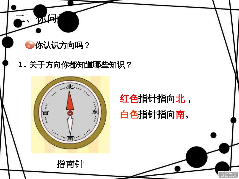 二年级数学上册 第六单元 美丽的校园—认识方向教学课件1 青岛版_第3页