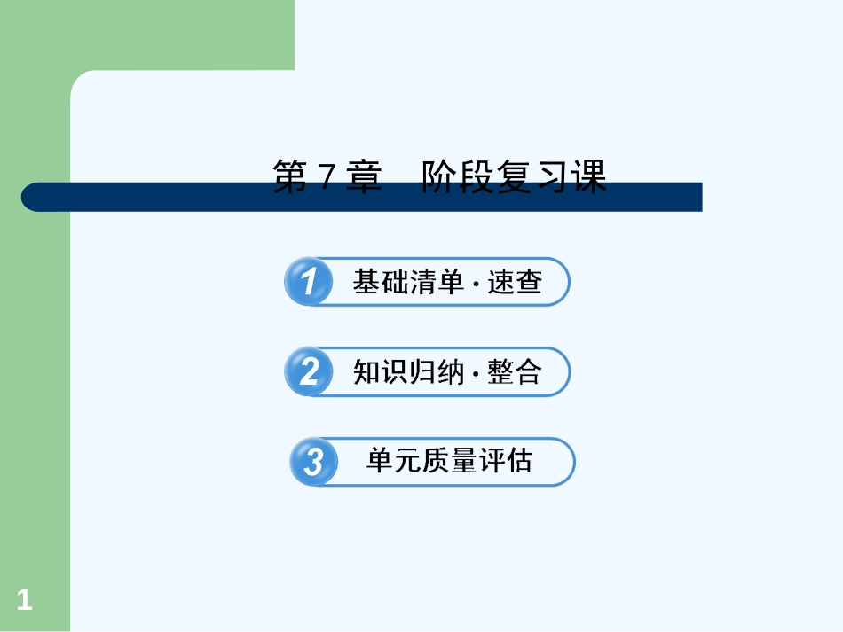 （导学讲练通）高中生物 第7章 阶段复习精品课件 新人教版必修2_第1页