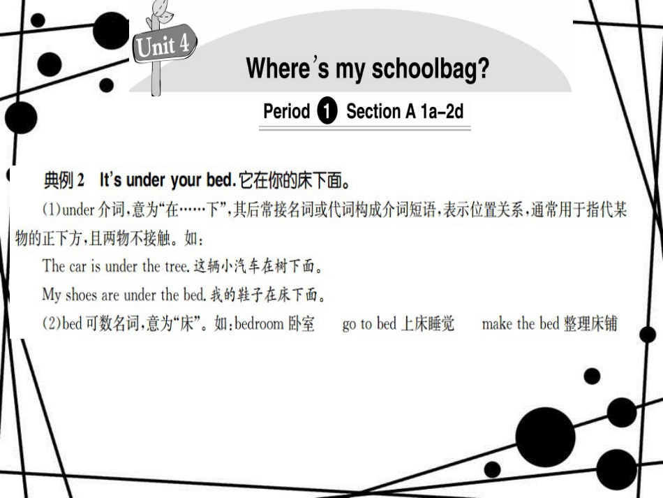 七年级英语上册 Unit 4 Where’s my schoolbag导学课件 （新版）人教新目标版_第2页