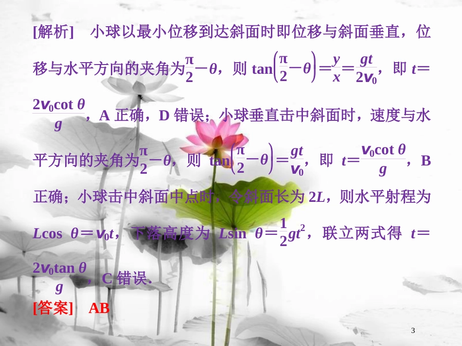 （新课标）高考物理一轮复习 第四章 曲线运动万有引力与航天章末热点集训课件_第3页